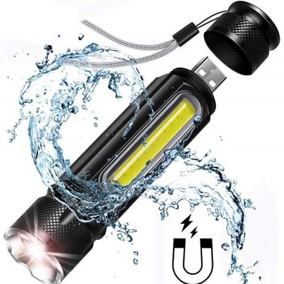 LAMPE DE POCHE,Q5--Mini torche COB Q5, AA-14500, Zoom réglable, mise au
