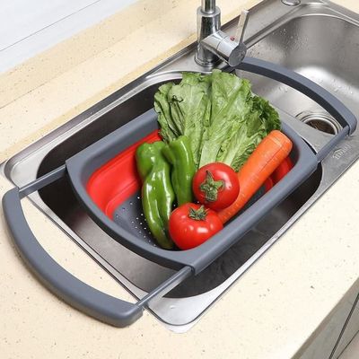 Passoire Extensible Pour évier - Acier Inoxydable 304, Ajustable De 33,5 à 43,5 Cm - Pour Légumes, Pâtes, Vaisselle