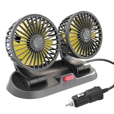 Confort Conduite été Ventilateur Voiture 12V Vegena - Double Tête Réglable Avec Prise Allume-cigare Accessoire Auto Climatisation