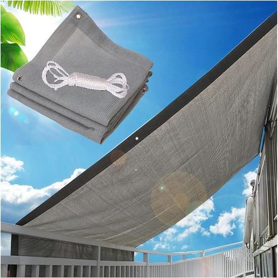Filet D'ombrage 90% UV - Taille Au Choix (ex: 3x3m, 4x5m, 5x8m) - Pour Serre, Terrasse, Balcon, Piscine