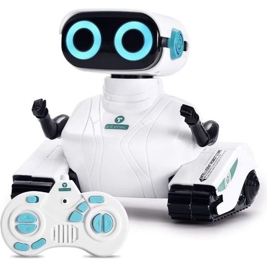 Jouet robot télécommandé - ZGEER - Yeux LED et bras flexibles - Blanc ...