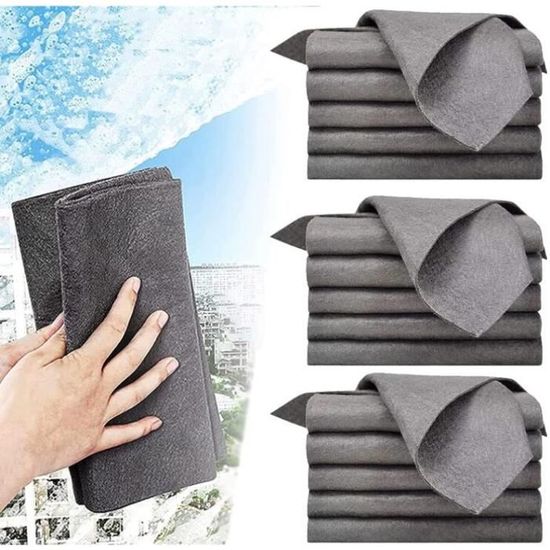 🔥 50% DE RÉDUCTION - Lingette de Nettoyage Magique Renforcée (Microfibre) - Sans Traces, Haute Absorption & Polyvalente !