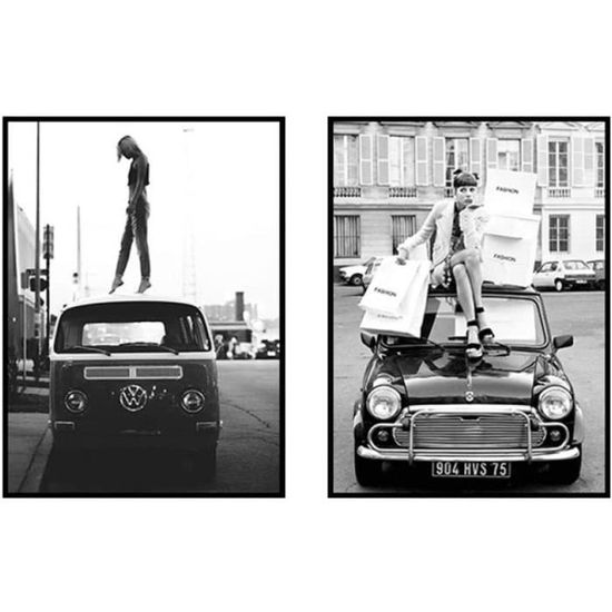 Poster de voiture vintage noir et blanc – Par Haus and Hues | Images noir  et blanc pour décoration murale murale de voiture vintage rétro sans cadre