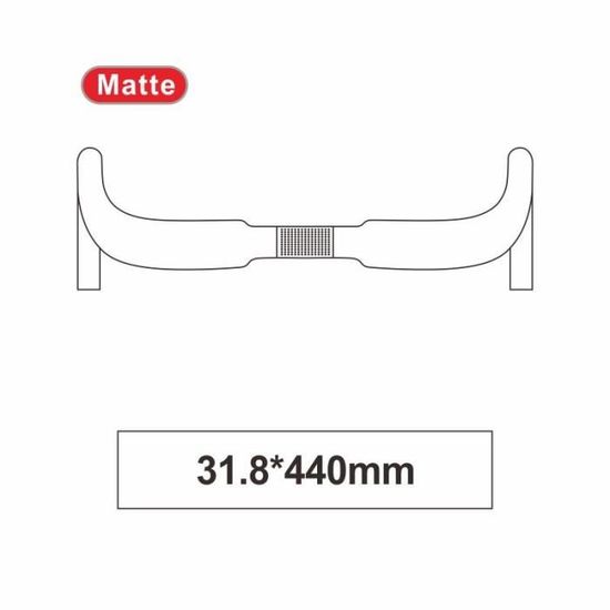Guidon de vélo de route intégré 28,6 mm - Guidon en carbone - Potence de vélo de