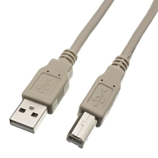 INECK® 1.8M Câble d'Imprimante USB A-B Noir pour tous HP Imprimantes inclus  Deskjet Photosmart LaserJet Officejet Inkjet Colour Copier Fax DesignJet  Pro Premium - Câbles USB - Achat & prix