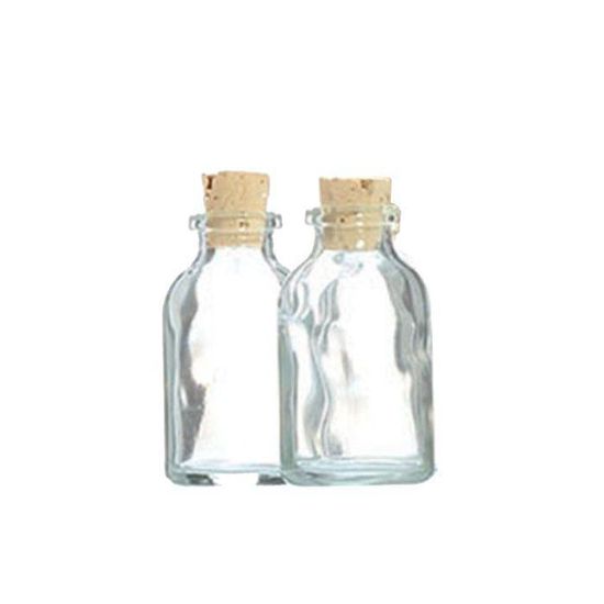 Mini Fiole En Verre BLIENKREBY Lot De 20 Petite Bouteille En Verre, 50 Ml Fiole En Verre, Mini Pot Conservation Carré Avec Étiquettes Et Ficelle, Mini Bouteille Pour Mariage, Fête, Dragees Bapteme