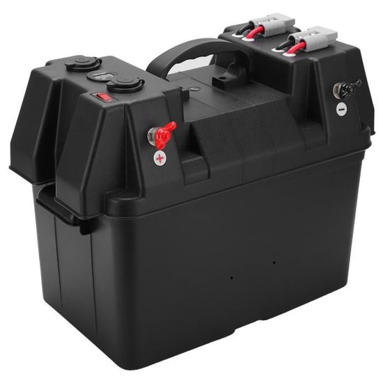Centre d'alimentation de batterie, boîtier de batterie de moteur ABS double interface USB pour yacht pour panneau de tige pour bateau de camping-car Centre d'alimentation de batterie, boîtier de batterie de moteur ABS double interface USB pour yacht pour panneau de tige pour bateau de camping-car