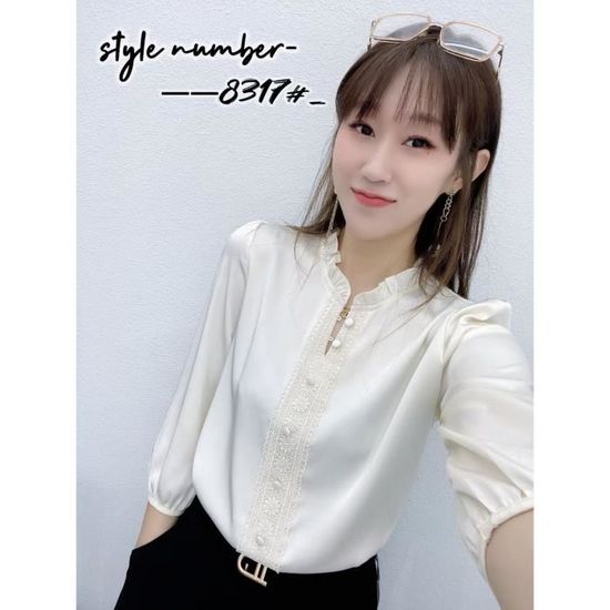 Chemise Femme Ann Taylor Manches 3/4 - Taille XS, Fermeture éclair Dans Le Dos, Occasion Très Bon état