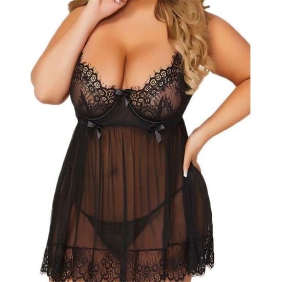 Robe de maison Super Sexy pour femmes Marque Noir Culotte M 3XL Grande taille Blanc Cdiscount Pret a Porter