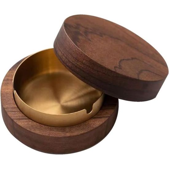 Bois Avec Couvercle, Doublure En Acier Inoxydable, Design