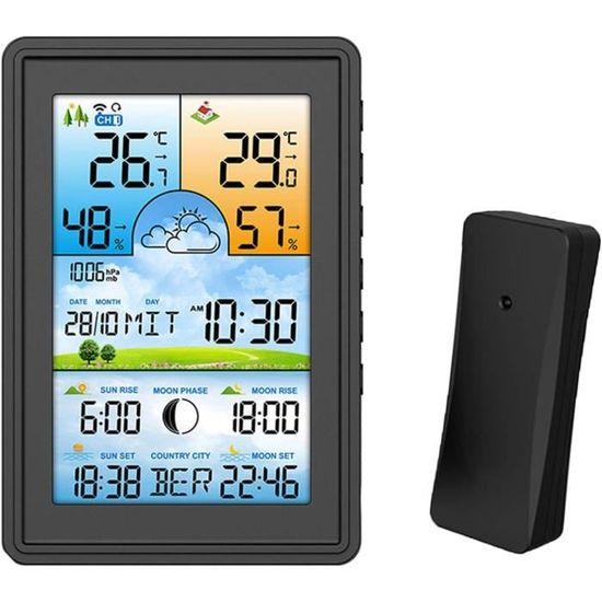 Station Météo Chaowei CW8083 Avec Baromètre, Réveil Et Rétro-éclairage – Neuf