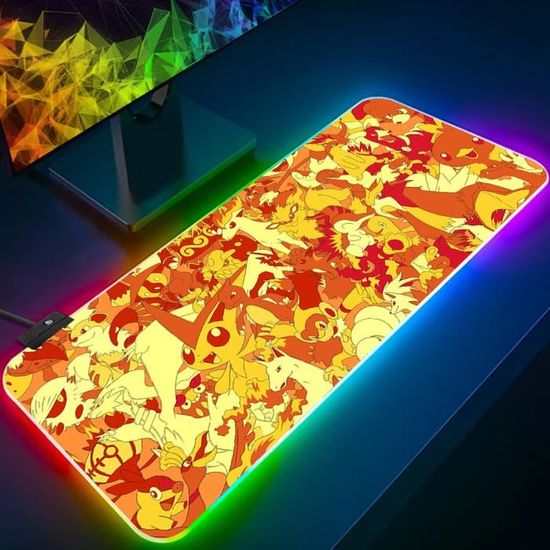 Pokemon Salamèche RGB Pc Gamer clavier tapis de souris tapis de souris