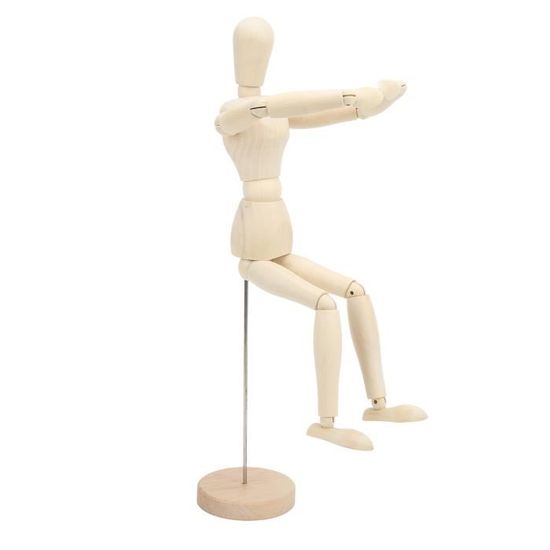 Buy US Art Supply® Wood 8" Male - Artist Drawing Manikin Articulated Mannequin With Base And Flexible Body Perfect For Drawing The Human Figure 8 Male