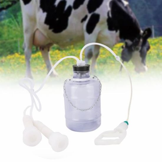 Machine de Traite de Chèvre 10L, Kit de Machine à Traire Électrique avec 2 Gobelets Trayeurs, Fonction D'arrêt Automatique, Gagnez du Temps et Soyez Facile à Transporter ( Size