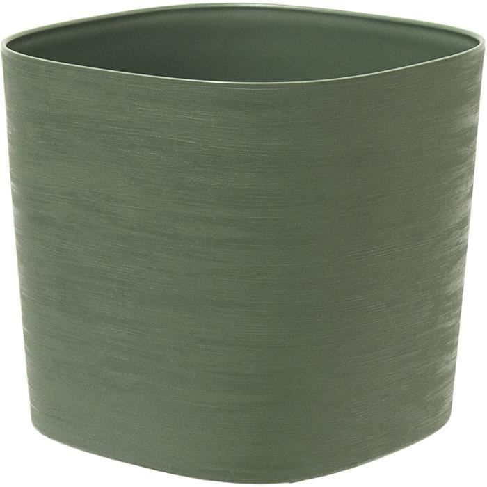Pot avec réserve d'eau GARDEN ID Respect de 40 x 40 cm 100% déchets ménagers 100% recyclable Surface structurée.