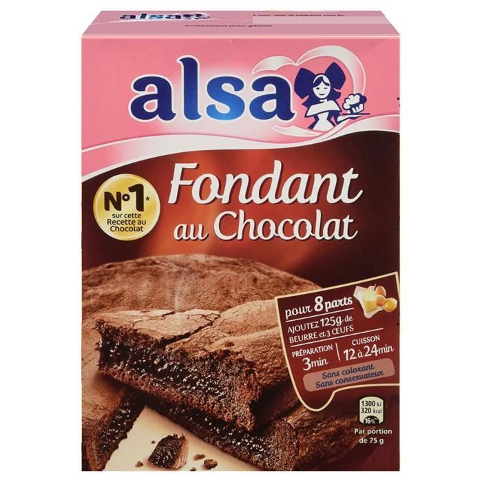 Alsa Préparation Fondant au Chocolat (lot de 2)