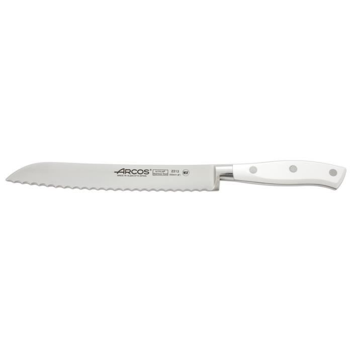 Couteau à pain forgé lame 20cm Riviera White Arcos