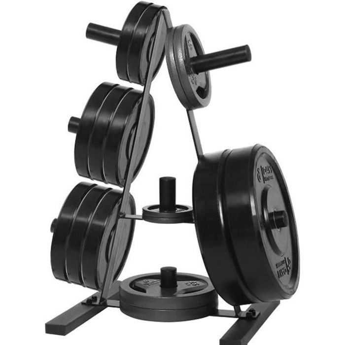 LaiZere!!! Rack de rangement pour poids et haltères - Capacité de charge à 200 kg - Noir