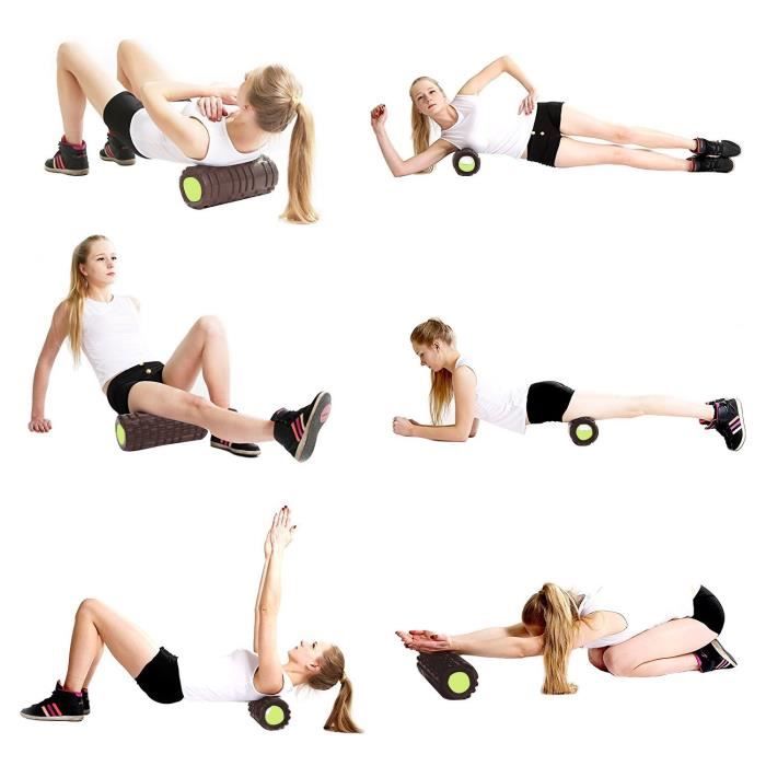 Reehut Foam Roller Rouleau de Massage en Mousse pour Massage en Profondeur conçu pour Une série d'exercices commen