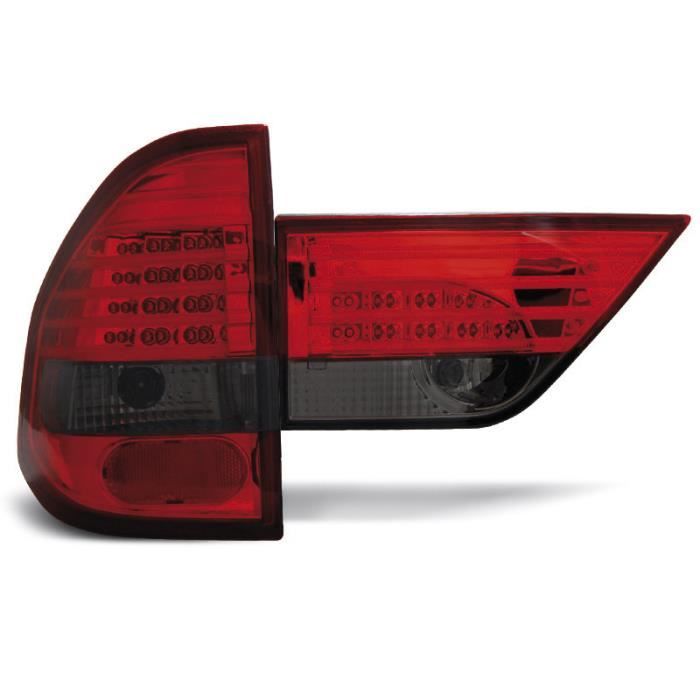 Paire de feux arriere BMW X3 E83 04-06 rouge fume led (M48)
