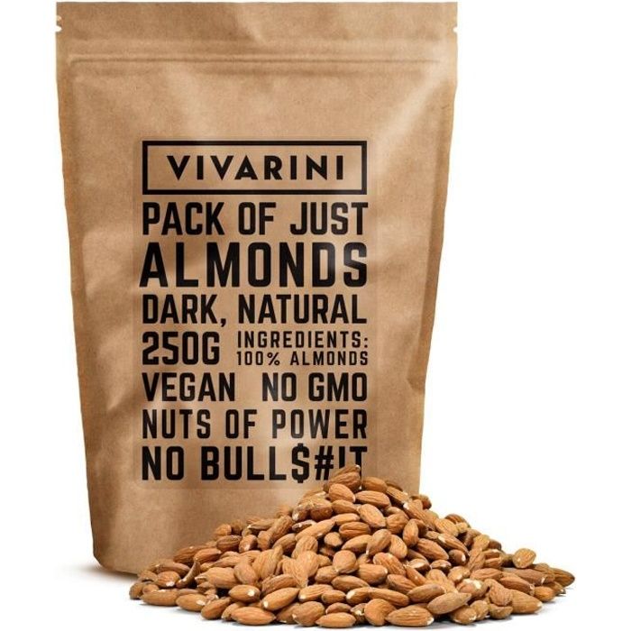 Vivarini – Amandes naturelles - foncées 250 g