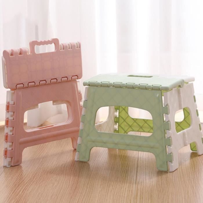 Plastique multi-usages Pliant Escabeau Train à domicile stockage extérieur pliable enfants Tabouret Escabeau Pliant En Plastique