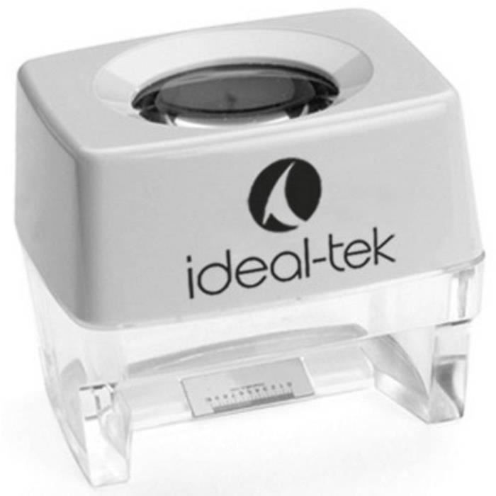 Ideal Tek 818-01 Loupe sur pied Facteur de grossissement: 8 x Taille de la lentille: (Ø) 24 mm blanc