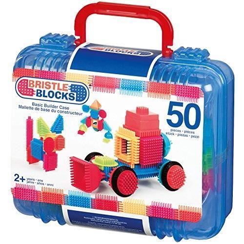 Bristle Blocks BA3081MTZ - Jeu de Construction 1er âge - Blocs de Construction 50 Pièces - Kit de base avec Valisette J053081