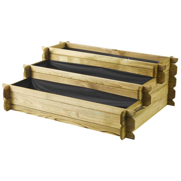 Carré potager ANGELIC Podium - Traité Autoclave Classe 3 - (100 x 80 x H36cm / 154L)