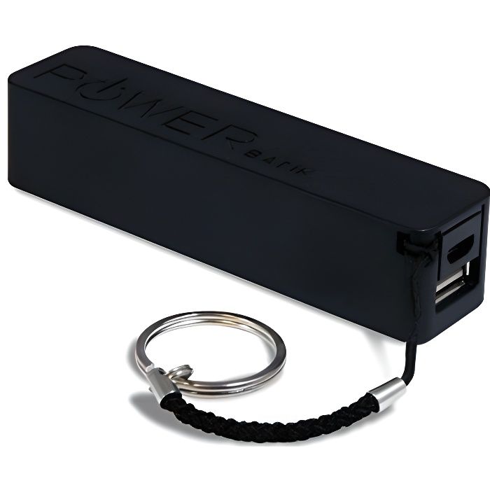 INECK® Batterie Externe 2600mAh, (NOIR) Chargeur Portable Power Bank Compatible avec iPhone, Samsung, Smartphones
