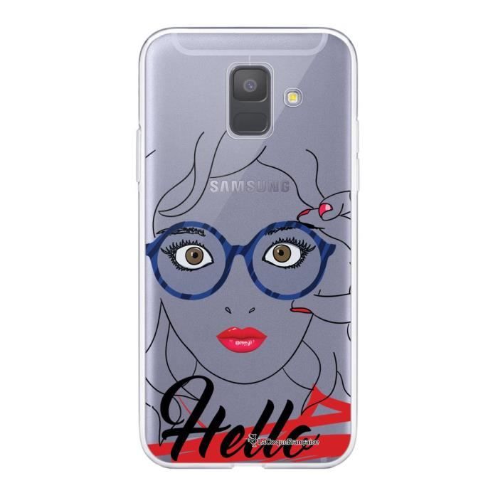 Coque Samsung Galaxy A6 2018 360 intégrale transparente Hello Ecriture Tendance Design La Coque Francaise