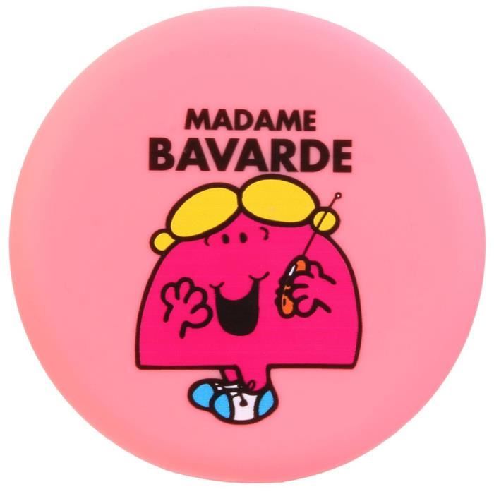 Miroir de poche 'Monsieur Madame' rose (Madame Bavarde) - 7.8 cm [Q9334]