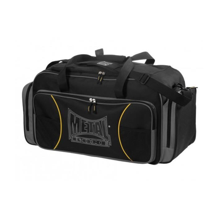METAL BOXE TG Sac DE Sport GEANT Mixte Adulte, Noir-Gris-Jaune, Unique MB029