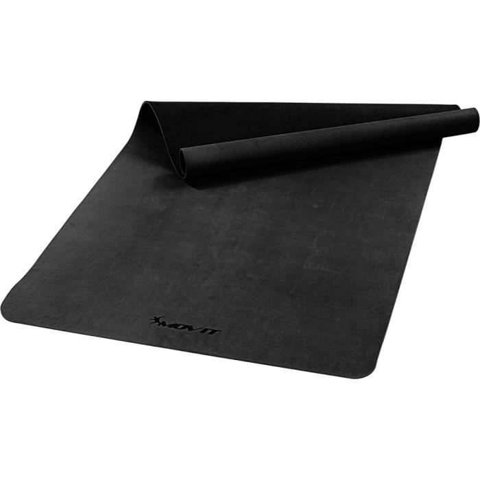 MOVIT Tapis de gymnastique XXL TPE, tapis de pilates, tapis d’exercice premium, tapis de yoga, 190 x 100 x 0,6 cm, gris