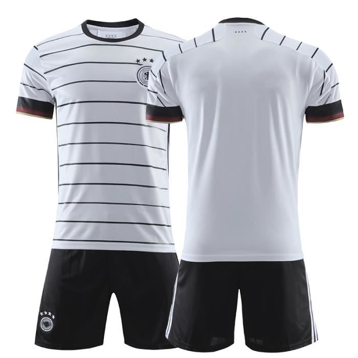 Allemagne Maillot Domicile EURO 2020 Maillot de Foot Short Football Soccer Pas Cher Maillot Equipe de Germany pour Homme