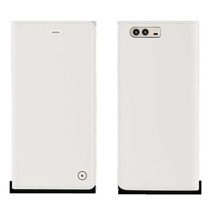 Muvit Etui Folio stand Blanc Huawei P10 Plus