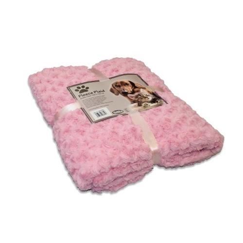 Nobby Couverture en Polaire très Douce Motif Empreinte de Patte-Rose 70981-16