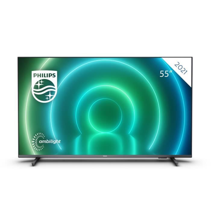 PHILIPS 55PUS7906 TV LED UHD 4K - 55- (139 cm) - Ambilight 3 côtés - Android TV - Dolby Vision - son Dolby Atmos - 4xHDMI