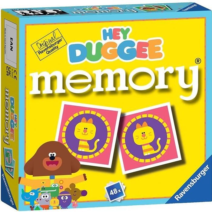 Ravensburger 20634 Hey Duggee-Mini jeu de mémoire pour enfants de 3 ans et plus