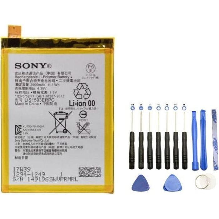 Batterie LIS1593ERPC pour Sony Xperia Z5 + Kit outils 13 pièces