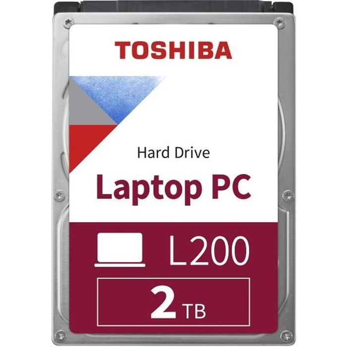 Disque Dur Interne - TOSHIBA - L200 - 2To - 5400 tr/min - 2,5- (HDWL120EZSTA)