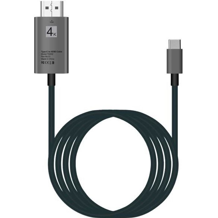 USB-C Type-C vers HDTV HDMI Cable 4K adaptateur câble pour Samsung Galaxy s9 S10 S20.Huawei P30 P40 lite