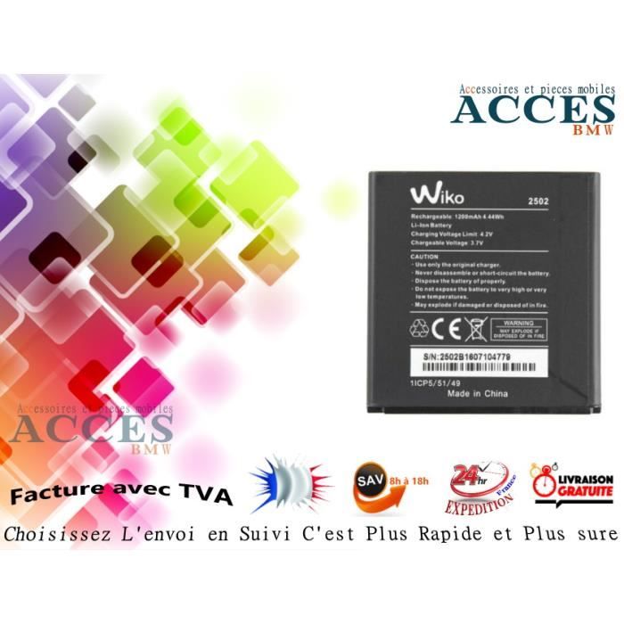 Batterie Originale Wiko 2502 Pour Sunny 1 Sunny 2 Sunset 12 Sunset 2