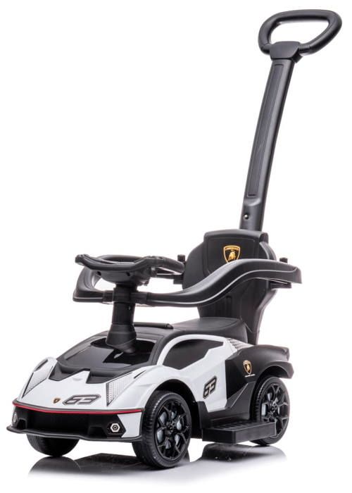 Porteur enfant voiture Lamborghini Essenza SCV12 - 12 à 36 mois - volant avec son - compartiment de rangement - Blanc