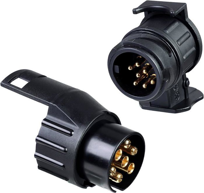 Kit Adaptateur De Prise Remorque - 7 Broches Vers 13 Broches Et Inversement - Norme EU - Cuivre + ABS - Pour Voiture, Camping-car, Utilitaire