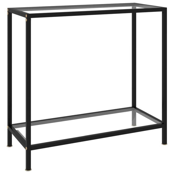 SALE 2025Table console - Table d’appoint Scandinave - Transparent 80x35x75 cm Verre trempé 9 26 Kg 5022