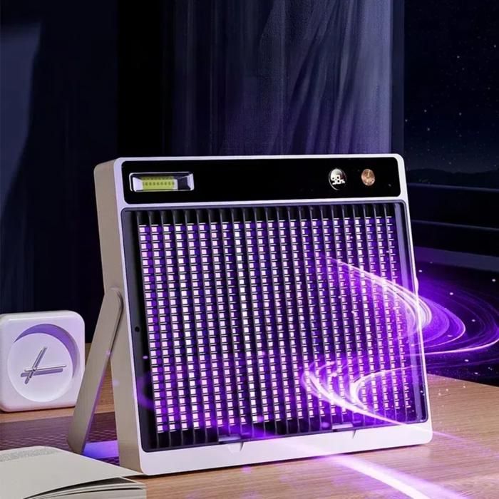 Lampe Anti-Moustiques - Suspendable ou Posable sur Surface Plate - 3000V - Batterie 2400mAh - Intérieur/Extérieur-USB Rechargeable
