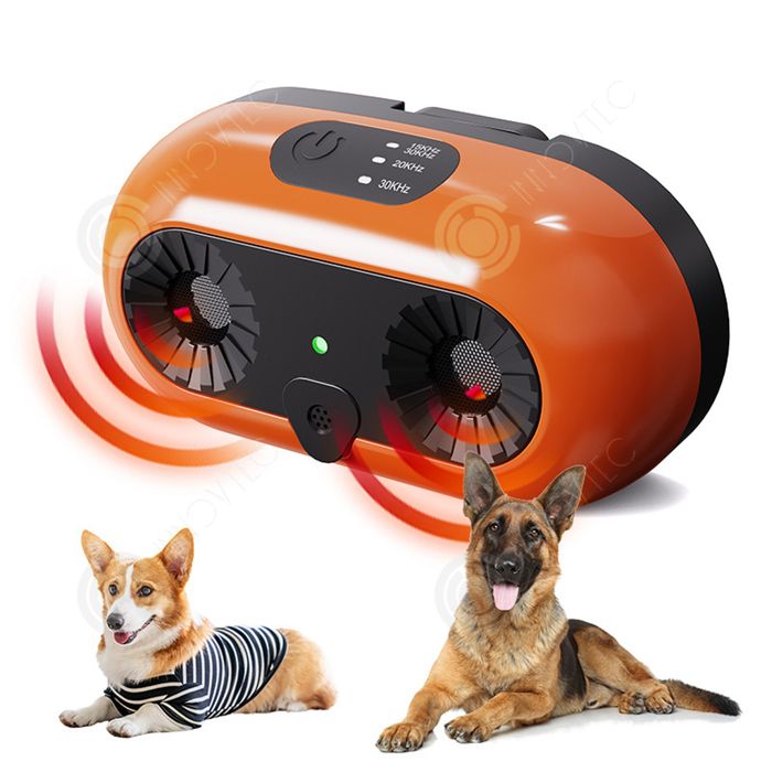 Meilleurs prix pour INN Anti Aboiem 116x37.5x60mm1200mah réglage à 3 vitesses 15-30khz dispositif anti-aboiements à ultrasons intelligent avec lumière