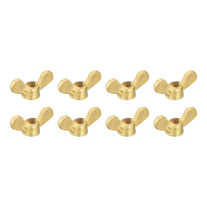 Écrou en laiton SOURCING MAP 8Pcs M4 Aile Papillon Main Attaches Serrage Torsion pour Meuble Machine Électronique Équipement
