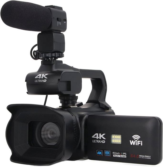 Caméscope Caméra Vidéo Enregistreur Numérique Kicteck Full HD 1080p 15fps 24mp 3 0 Pouces Rotation 270 Degr S Lcd Zoom 16x Avec 2 Batteries 604s